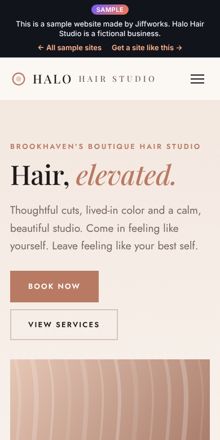 Halo Hair Studio on mobile