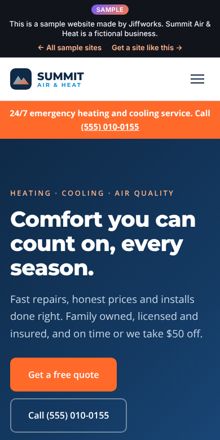 Summit Air & Heat on mobile